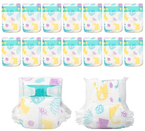 14-Pieces Reborn Baby Doll Accessories Diapers Reusable for 17-24 Inch Baby Doll Velcro Diapers Adjustable Underwear, Newborn Accessories