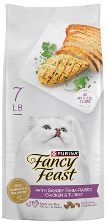 Purina Fancy Feast Dry Cat Food with Savory Farm-Raised Chicken and Turkey - 7 lb. Bag