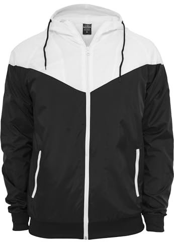 Urban Classics Mens Arrow Windrunner Jacket S - 3XL, Black/White, M