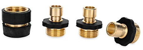 Camco 20136 Quick Hose Connect Brass Value Pack (Eng/Fr) LLC, 5/8 Inches