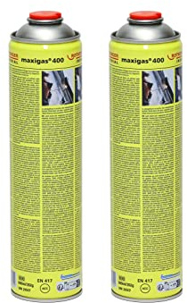 Rothenberger Industrial 2X Maxigas 400, 600ml, 7/16-EU | Hartlötgas | Gaskartusche | Gaslöten | Löten | Schweißen | Schweißgas