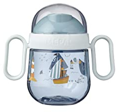 Mepal – Auslausicherer Antitropf-Trinklernbecher 2.0 – Ab 6 Monaten – Baby Trinkbecher – Spülmaschinengeeignet – BPA frei – 200ml – Sailors Bay