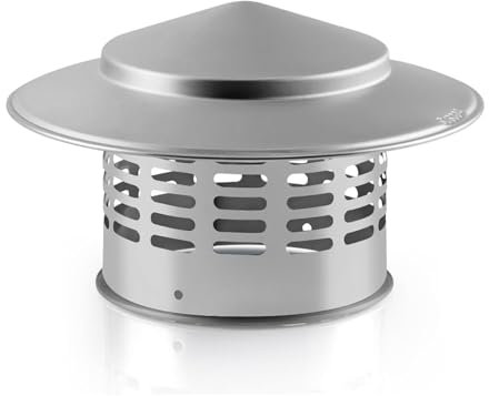 Conical stainless steel chimney cap, stainless steel chimney cap, fireplace screen, universal chimney cap, chimney cap, outdoor stainless steel chimney, rain cap, chimney liner flue cover(4in/110mm)