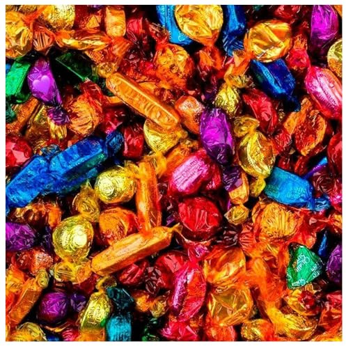 Assorted Mini chocolate Bars - Caramel, Fudge, Eclairs Individually Wrapped Sweet Box Candy For Halloween, Christmas Stocking Fillers, Birthday Piñata Party Bags Treats (1kg)