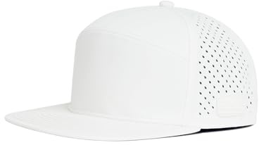 Zylioo S/M/L/XL/XXL 5-panel herr baseballkeps för stora/små huvuden, sommar snapback truckerkeps, andningsbara löpning sportkepsar, Vitt, M-L