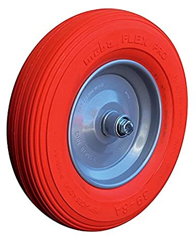 Müba 72961 rotella di ricambio per carriole/Handcarts di gomma/acciaio, arancione/grigio, 40 x 10 cm