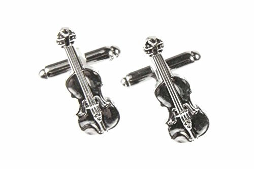 Miniblings violín violín Musicales Gemelos de Instrumentos - Botones de la Camisa Hecha a Mano Que la mancuerna Gemelos I Hermosa Caja de Madera Incluido - Violín Instrumento Musical