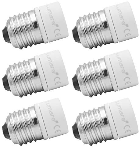 Lumare Adattatore di Base per Lampada da E27 a GU10 | Convertitore di Zoccolo per Lampada | Portalampada Ultra Sottile, Base in Ceramica Resistente al Calore | Testato CE | Sicuro da Usare | Set da 6