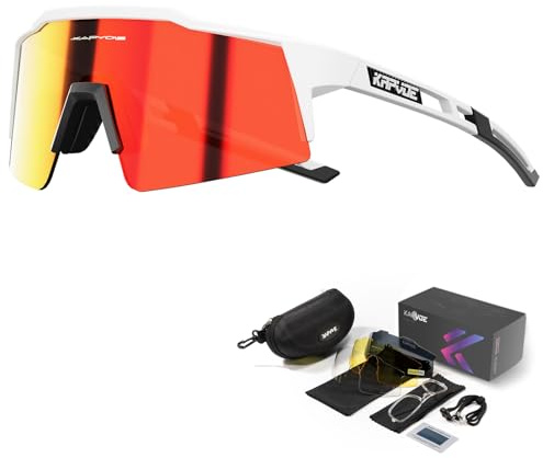 KAPVOE Gafas de ciclismo polarizadas con 4 lentes hombre mujer K9023