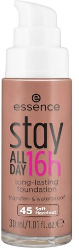 Essence Cosmetics Stay All Day 16H Long-Lasting Fondotinta Viso, Lunga Durata, Opacizzante, Correttivo del Colore, Opaca, 30 ml