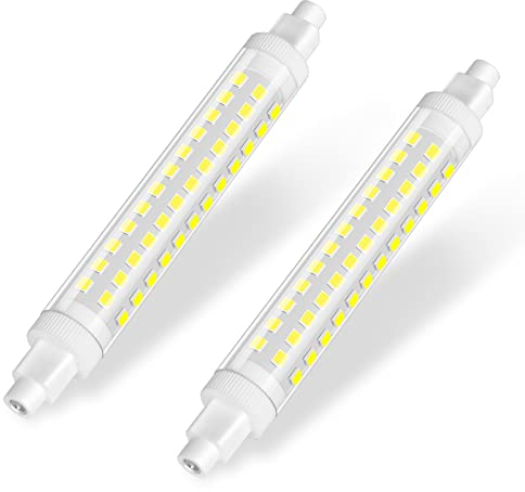 Karyoosi Ampoule LED R7S 118mm 10W 1050LM, équivalent 100W J118 Lampes Halogènes, Blanc Froid 6000K, R7s LED 118mm, Éclairage à Faisceau 360 °, AC 220-240V, Non-Dimmable, Lot de 2