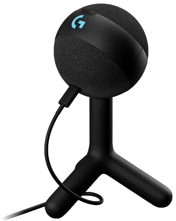 Logitech G Yeti Orb Condenser RGB Gaming Microphone with LIGHTSYNC, USB Mic for Streaming, Cardioid, USB Plug and Play for PC/Mac - Black