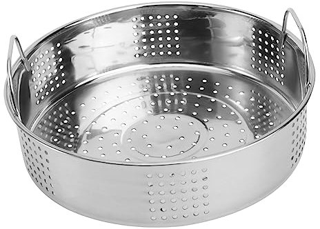ABOOFAN Panier Cuit Vapeur Inox Avec Poignées Doubles Grille Cuisson Vapeur Épaisse Pour Pâtisseries Et Dim Sum Insert Cuisson Pratique Pour Cuisine Maison Et Restaurant