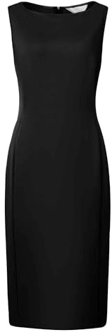 Hobemty Women's Sleeveless Sheath Dress Boat Neck Casual Office Pencil Dresses Small Black