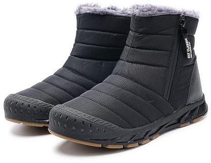 VERROL Homme Bottes de Neige Fourrée Chaude Chaude Impermeable Chaussures d'hive pour homme Bottes courtes confortables et Antidérapantes