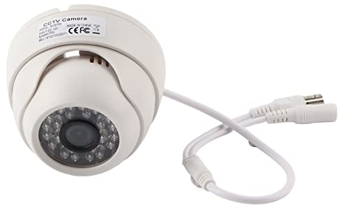 Yctze Cámara de Vigilancia Domo HD 1080P Cámara de Seguridad para Exteriores con Cámara de TV Analógica Infrarroja 4 en 1 para Interior/Exterior Compatible con Lente de 3,6 Mm S (PAL)