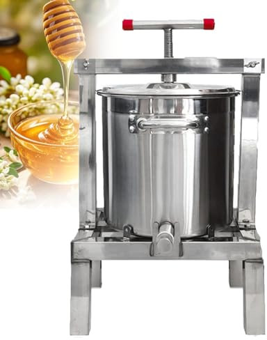 Prensa De Miel De Acero Inoxidable,Prensa De Barriles De Acero Inoxidable Para Zumo|Vegetales|Vino|Aceite De Oliva Con Barril Y Colador De Acero Inoxidable