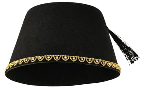 YUXITA Flat Top Hat Traditional Hat Tarboosh Hat Soft and Comfortable Ottoman Headwear Men’s Hat