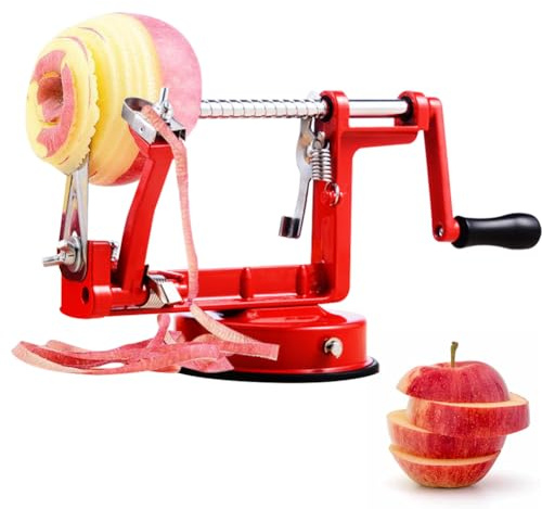 CEWROM Affettatrice a spirale per patate Twister, affettatrice a spirale in acciaio inox con base di aspirazione, affettatrice a spirale per cetriolo, carota, frutta e verdura