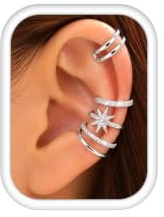 LOLIAS 4Pcs Ear Cuff No Piercing for Women 14K Gold/Silver Ear Cuff Earrings Clip On Earring Adjustable Cartilage Helix Earring Hypoallergenic Fake Piercings Earrings Stack for Sensitive Ear