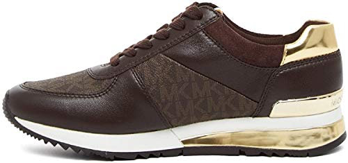 MICHAEL KORS Damen Allie Wrap Trainer Sneaker, Braun, 42 EU