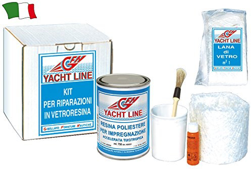 PARACHINI SHOP Kit VETRORESINA da 375 ML per RIPARAZIONI Manutenzione Nautica