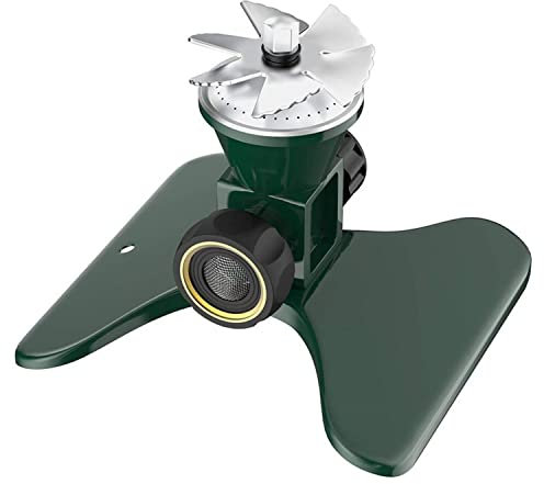 HYQNG Arroseur de pelouse, arroseur de Jardin carré en métal Robuste, Irrigation de Grande Surface à 360 degrés, arroseurs d'eau automatiques rotatifs connectables pour arrosage de Jardin, pelouse