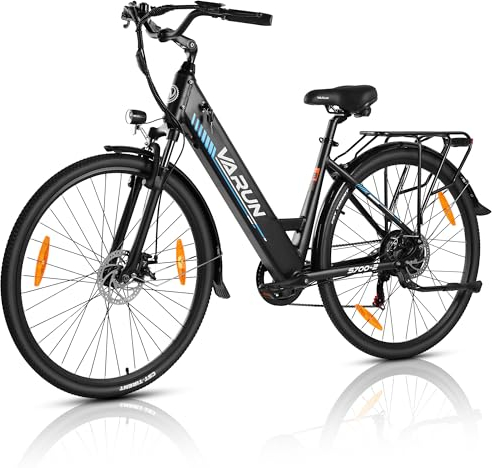 VARUN E Bike, 28 Zoll E-Bike Damen Herren mit 48V 499.2Wh Akku, Bis zu 100KM, 250W Motor, Elektrofahrräder E-Fahrrad mit Tempomat Modus, 7-Gang, LCD-Display, Pedelec City Ebike für Trekking, S700-2