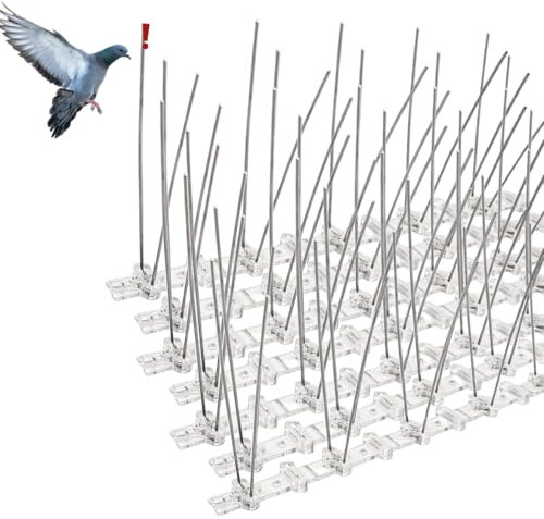 QIMMU Vogelabwehr Spikes,1,5 Meter Taubenabwehr Spikes,Taubenabwehr Balkon,Taubenschutz für Balkon,Vogelabwehr für Balkon,Abwehr Gegen Tauben,Tauben Abschrecken für Dach,Balkon,Fenster