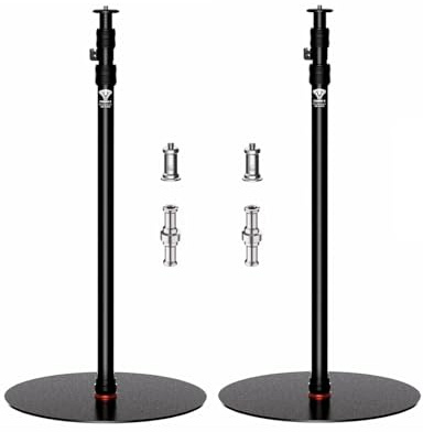IFOOTAGE A400 Round Base Monopod, 79'' Photography Light Stand with Flat Base, Aluminum Studio Tripod Monopod Stand for Video Recording, Live Streaming, Interview, Payload 22lb (2 Pack)