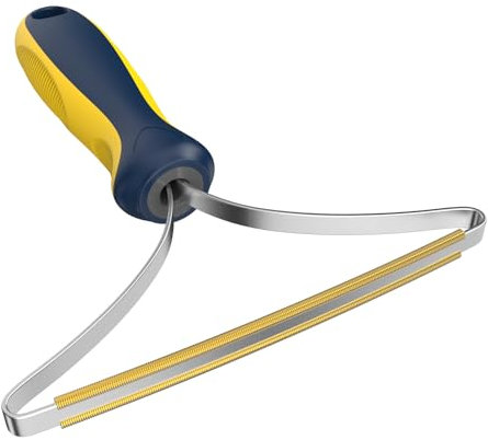 Rasoir Anti Bouloche, [Manche en Caoutchouc & Dent Douce] Brosse Anti Poil, Rouleaux Portables pour Enlever Les Poils d'animaux, Rasoir bouloche de Tapis Manuelle et Compacte