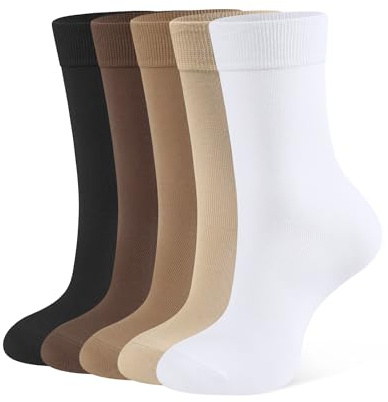 CLOSEMATE 5 Paia Calzini Cotone Traspiranti Classici Metà Polpaccio