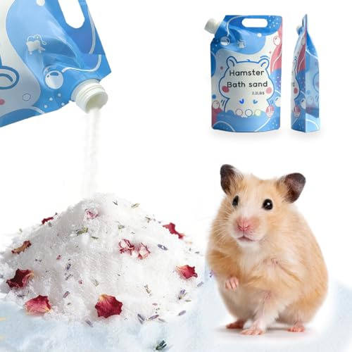 Meow&Woof Arena para el baño de Hamster, 1 kg de arena de baño para Chinchilla, 100% arena natural del desierto para baño de Hamster, arena sin polvo para Chinchillas, jerbos, ratones sirios y