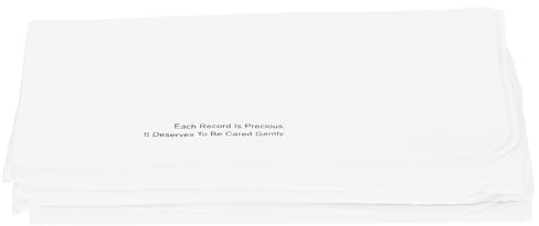 TEMPNAP 5Pcs CD Cleaner Cloth Microfiber Anti-Scratch Disc Cleaning Wipes for Vinyl Records, Screens and Glasses – White Small Size for Travel and Audio Equipment Maintenance