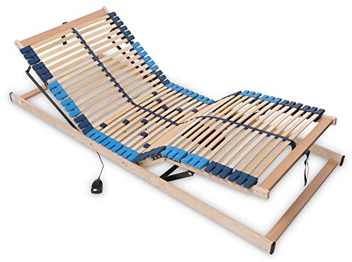Betten-ABC Superflex Elektro, 7-Zonen Elektro Lattenrost, bis 150 kg belastbar, individuell Einstellbarer Härtegrad, 42 stabile Leisten, ideal für alle Matratzentypen, Größe: 80 x 200 cm