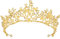 Braut Kopfschmuck Barock Tiara Golden Dragonfly Kristall Strass Vintage Hochzeit Tiara Königin Prinzessin Krone für Hochzeit Geburtstag Party gefallen (Golden)