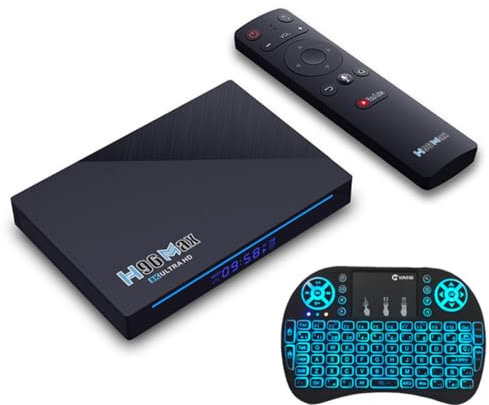 Android TV Box 11.0, 8 Go De RAM/128 Go De ROM RK3566 Quad-Core Smart TV Box Prise en Charge 2,4 Ghz/5 Ghz WiFi BT 4.0, Appareil De Streaming TV HD 8K/4K, Mini Clavier sans Fil,8gb+128gb