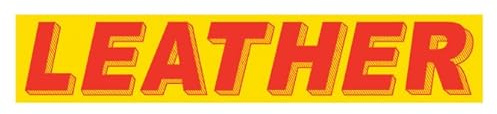 Leather Car Window Stickers Red Yellow Vinyl Decals 14.5 x 2.75, 12 Pack