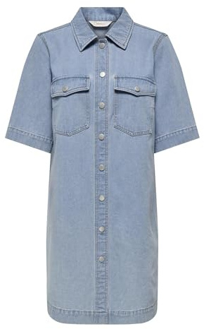 ONLY Dam jeansklänning ONLBELLE kort klänning | Denim klänning