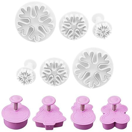 OMIGA 10 Pezzi Stampini per Biscotti Stampi per Pasta di Zucchero Formine per Biscotti Natalizi per Feste di Compleanno per Bambini Decorazioni Natalizie Stampi Biscotti