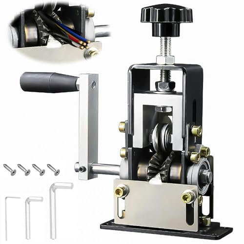 Cable Maquina de Pelar Profesional, Pela Cables de Electricidad, para Cable de 1-25 mm de Diámetro con Manivela, Pelador de Cables Electricos Para Reciclaje Chatarra Cobre Pelacables Manual Automático