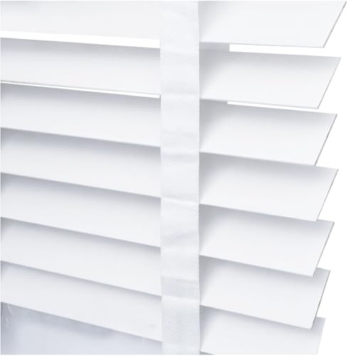 APEX FURNISHINGS Jalousien aus Kunstholz, 50 mm, Lamellenband, zuschneidbar, für Zuhause, Büro, Fenster, Jalousie (Weiß, 114 x 150 cm)