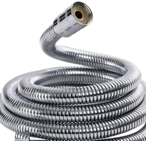 Flexible de Douche 2m, Anti-Torsion,Inox, Tuyau de Douche,Haute pression de remplacement,Tuyau de Douche, baignoire- JOINTS INCLUS-