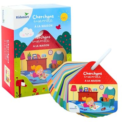 Cherchons Ensemble – À la Maison | Jeu Cherche et Trouve Enfant dès 2 Ans | Jeu Éducatif d’Observation & Langage | Activité Parent-Enfant | Kidsmart France