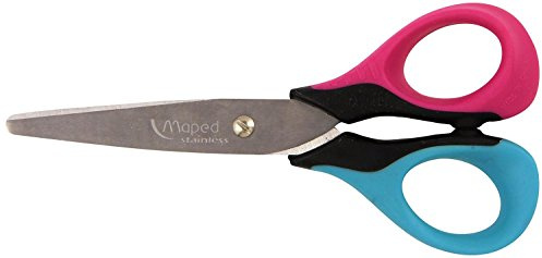MAPED Scissor ergonomiska flexibla ringar SENSOFT blad i rostfritt stål 13 cm