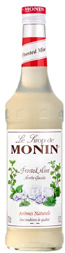 MONIN Premium Frosted Mint syrup 700ml for Coffee and Cocktails. Vegan-Friendly, Allergen-Free, 100% Natural Flavours and Colourings