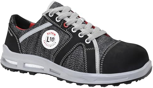 ELTEN Sicherheitsschuhe Sensation XXT Low ESD S2, Damen und Herren, Leder/Textil, Kunststoffkappe (Leichter als Stahlkappe), leicht, sportlich 46, Schwarz