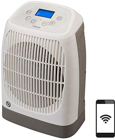 Bimar HF206 Stufetta Elettrica Basso Consumo, Termoventilatore Basso Consumo, Wi-Fi, Controllo Vocale Compatibile con Google Assistant e Amazon Alexa
