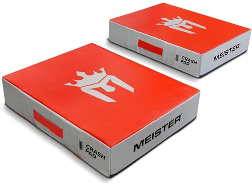 Meister Crash Pad Weight Lifting Drop Pads - Red/Gray (Pair)