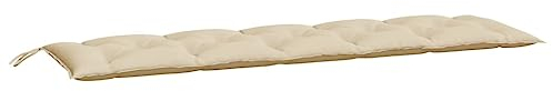 vidaXL Gartenbankauflage, Bankauflage Sitzkissen Outdoor, Polsterauflage Auflage für Gartenbank, Bankpolster Bankkissen, Beige 180x50x7cm Oxford-Gewebe